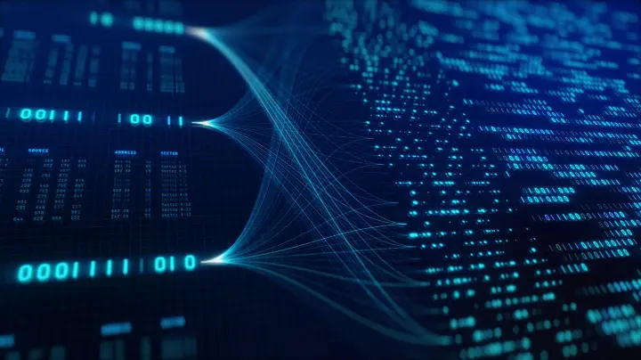 data on a screen