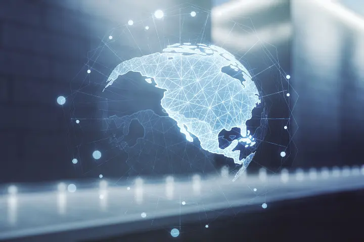 Digital world map
